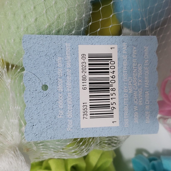 NWT Easter Pom Pom Garland and Decorative Eggs - Picture 5 of 9